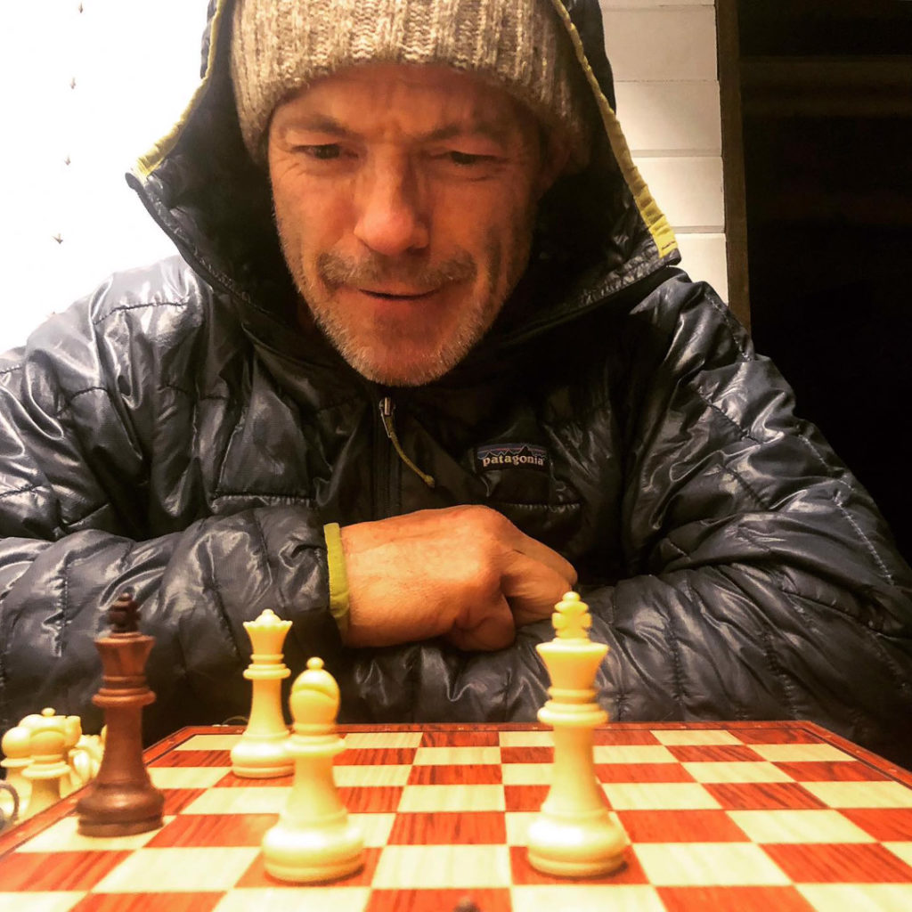 Kelly Cordes: a man of the chicken coop and the chess board. Courtesy photo.