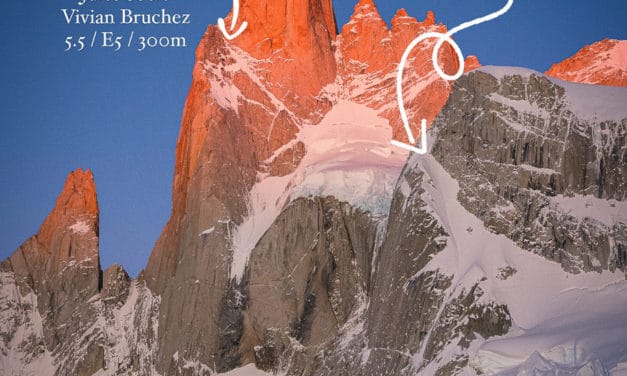 Bruchez, Socié, and Aurélien Make 2nd Descent of the Whillans Ramp on Aguja Poincenot