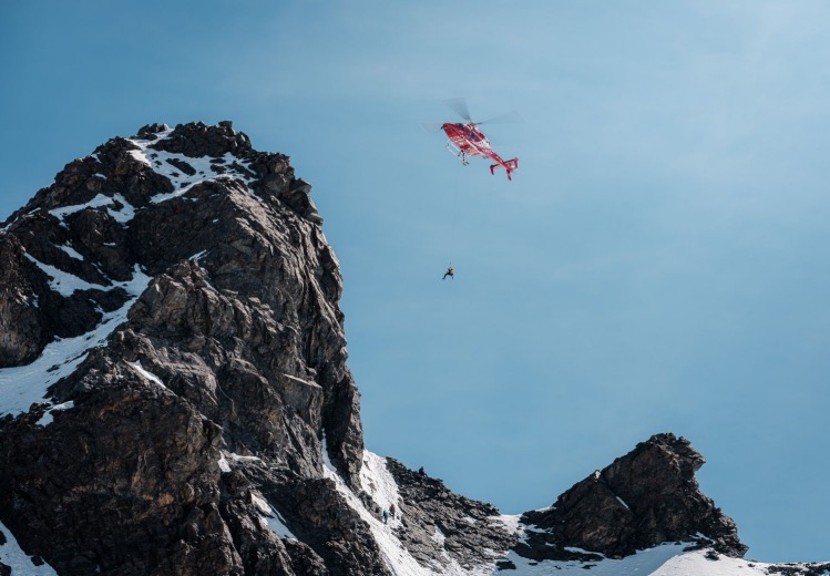 With super professional Search and Rescue teams like Air Zermatt around, a first aid kit in the Alps can be pretty minimal. Photo: Air Zermatt Library