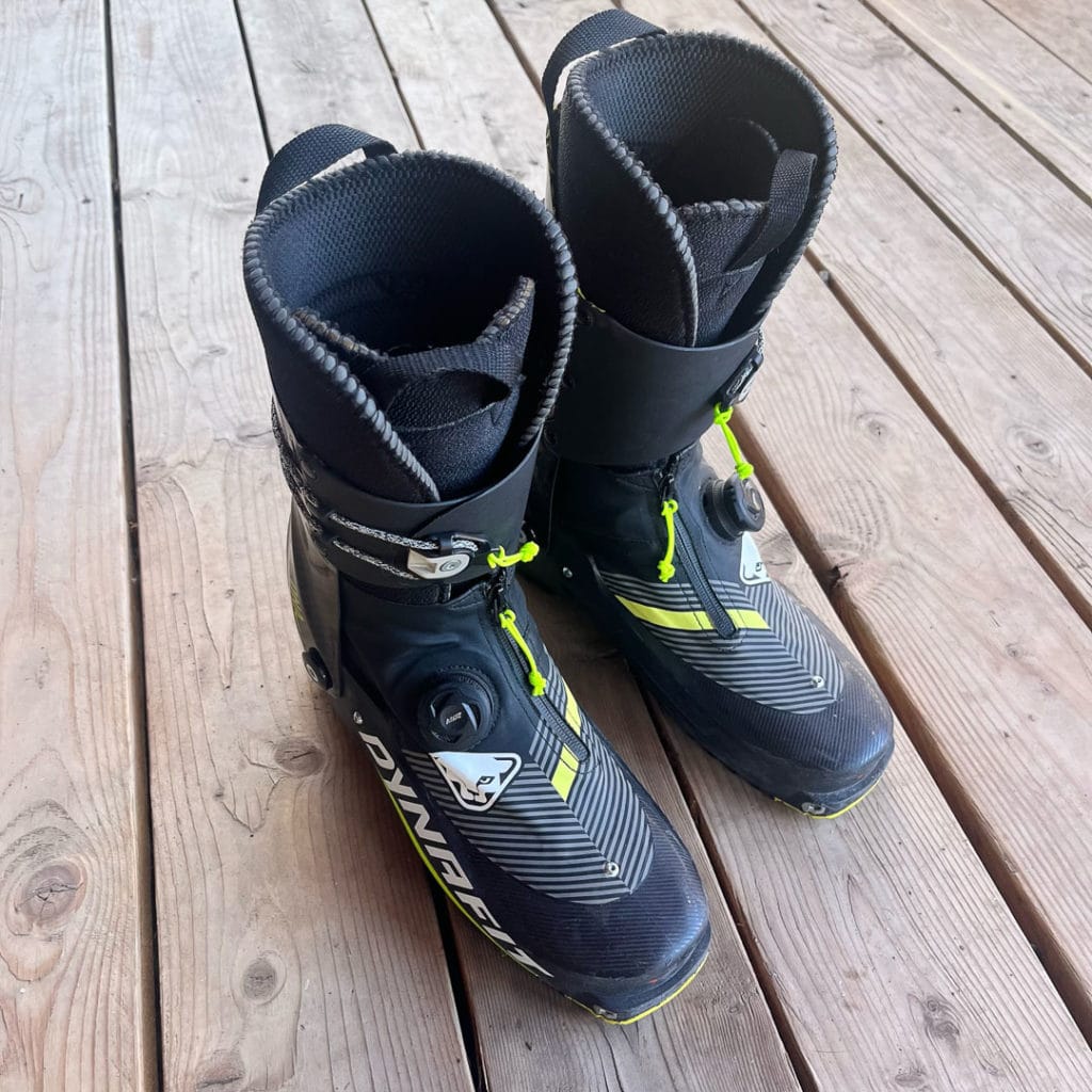 Dynafit DNA boot + Intuition Tour Mod Liners = Capable ski touring boots.