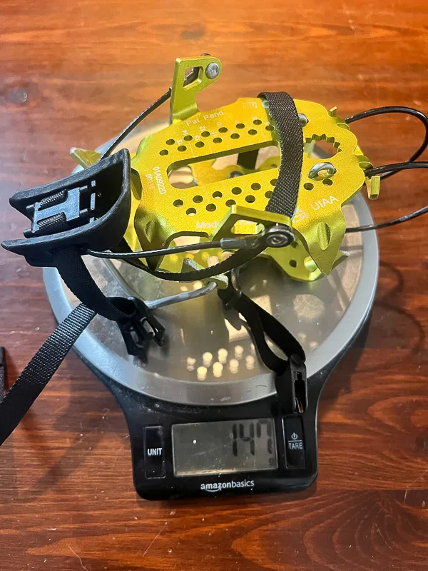 DNA Crampon at 147g.