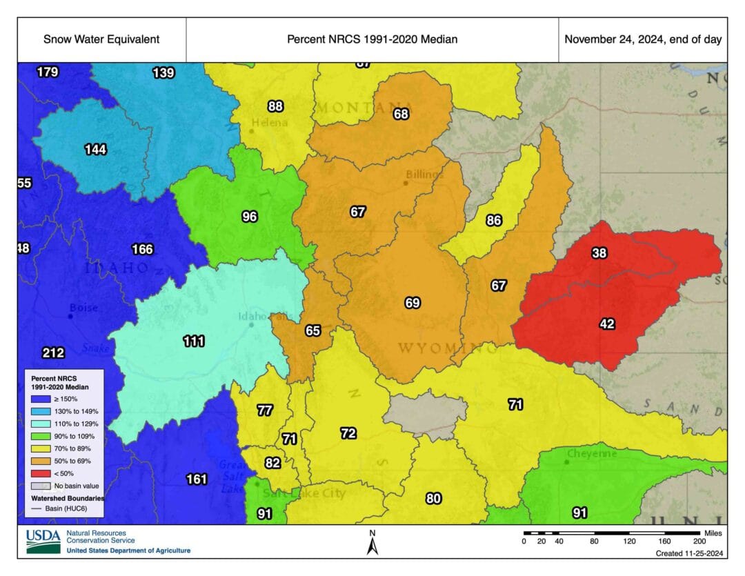 Portions of Montana, into Wyoming and Utah...wanting. 