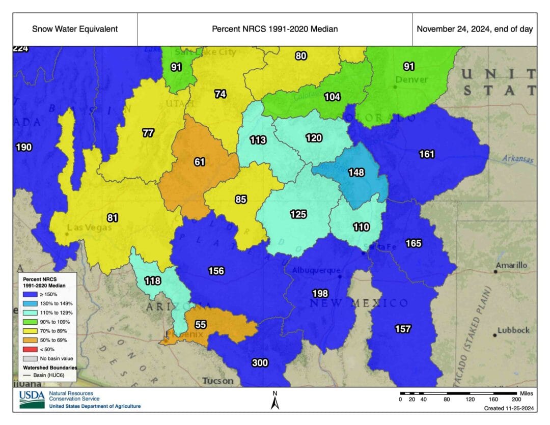 On the other hand, the southern end of the Rockies looks like maybe, just maybe, the P-tex can be put away for the winter. 