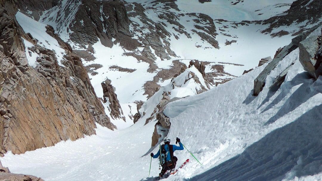 Lewicky making turns on Mount Muir. Photo: David Braun