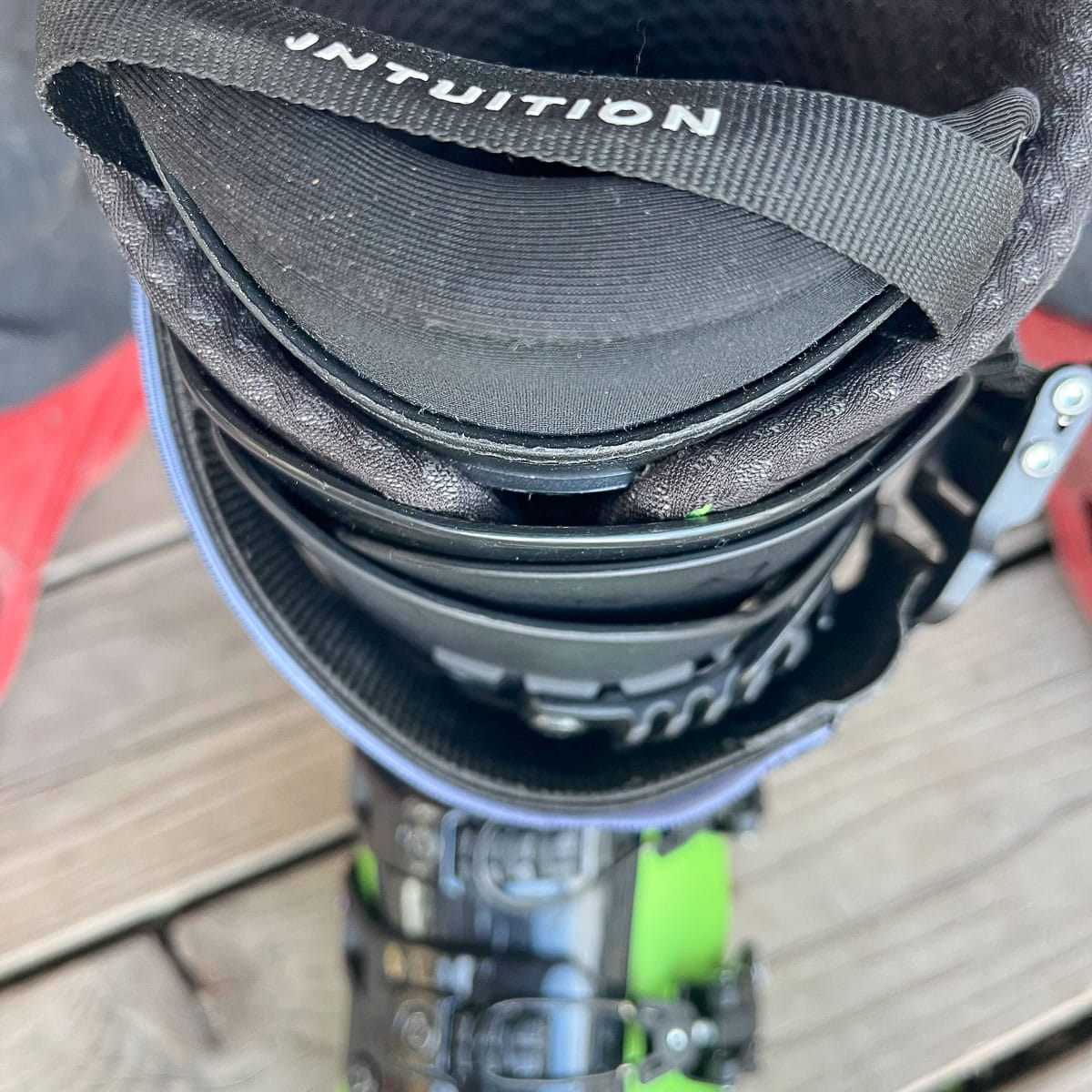 Layers upon layers and a hearty liner tongue makes for a stiff boot with excellent flex characteristics.