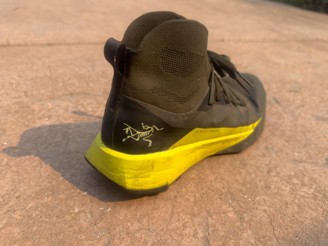 The Vertex Speed offers lower density foam (softer) mid foot to heel and denser foam under the toe box (which assists with the climbing/smearing performance). 