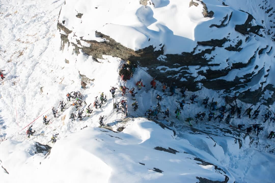 Funneling of the racers: 2014 PDG. Photo: Arolla Rennen 
