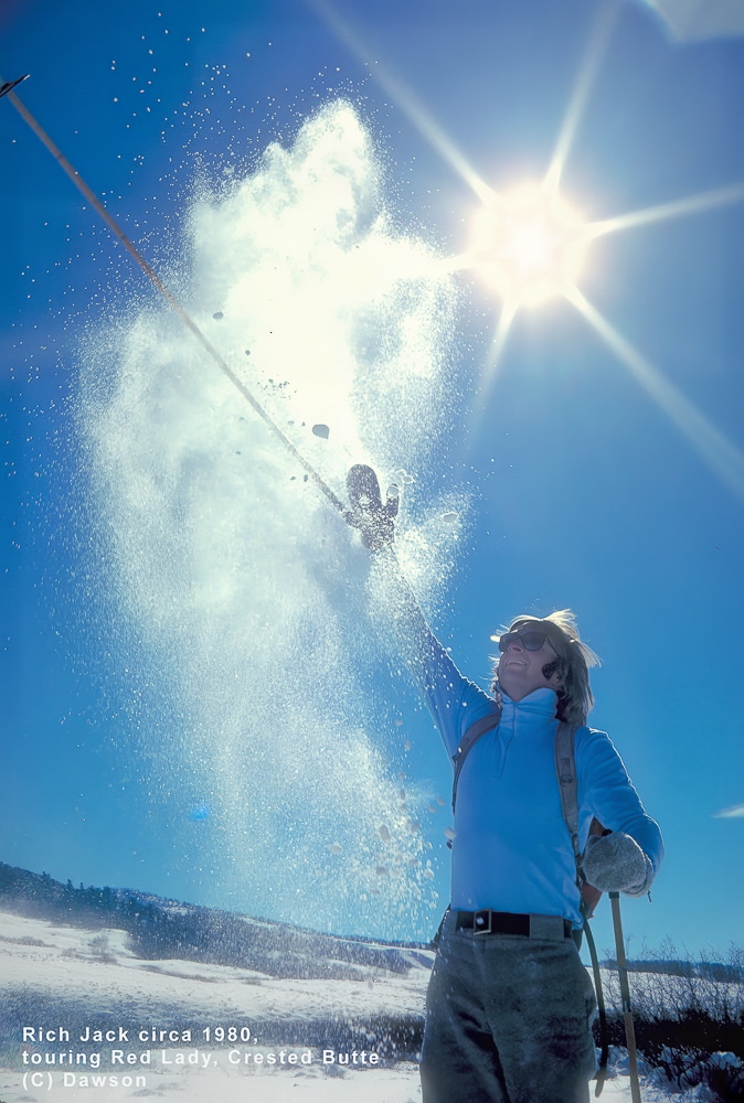 Rich Jack circa 1980, touring Red Lady, Crested Butte. Photo: Lou Dawson