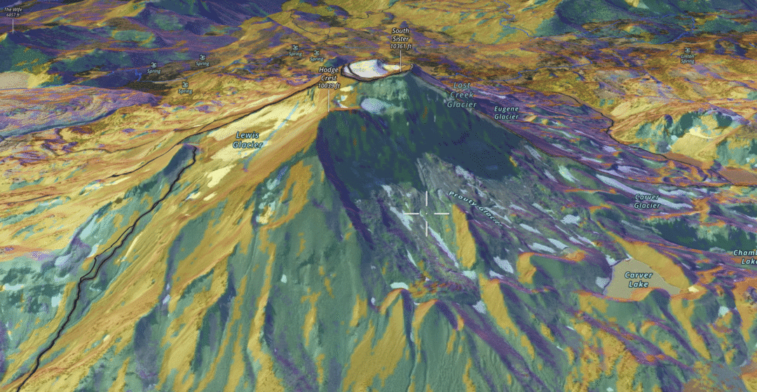 Slope aspect overlay, onX Backcountry.