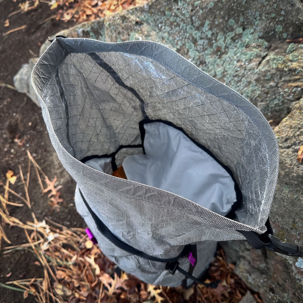 An ample roll top: we love it for ease of access and, on occasion, when you might overstuff the pack a bit. 