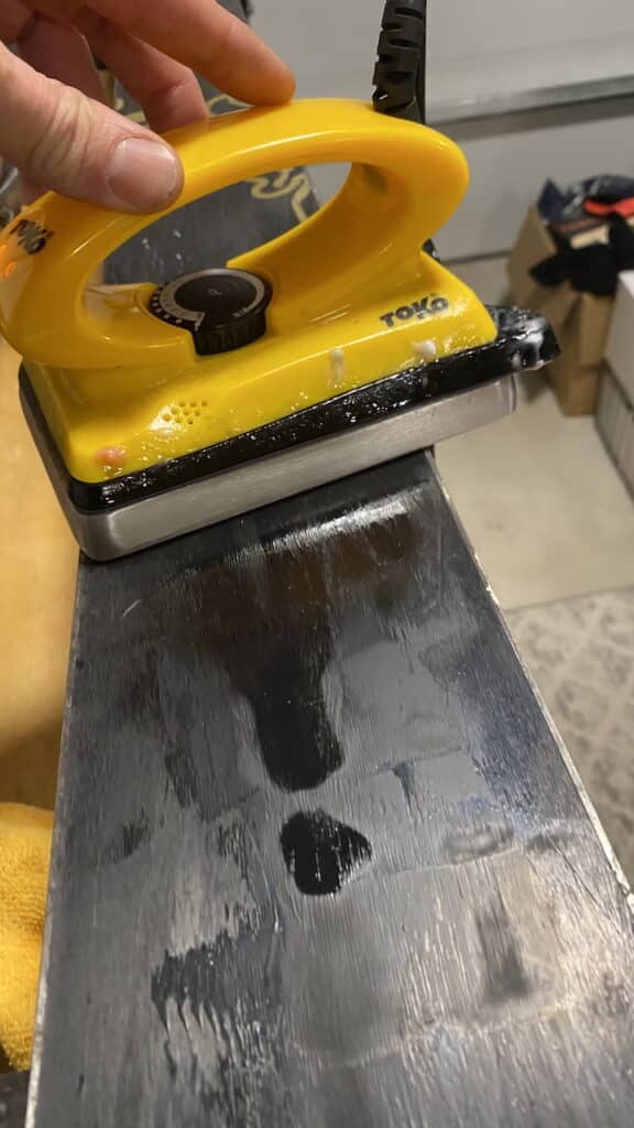 Heat the wax.