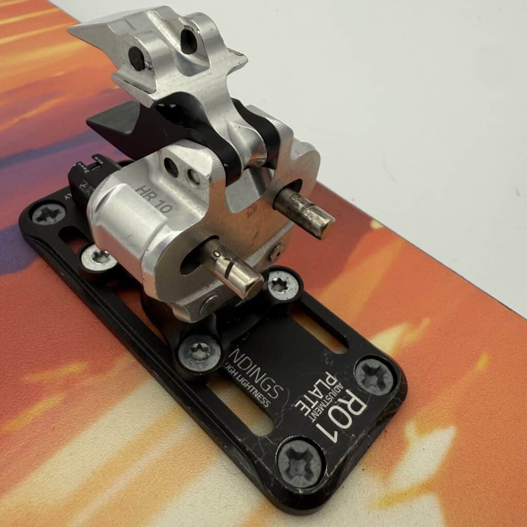 ATK Haute Route 10 Plus. Laser-etched pins for precise heel gap and two riser options.