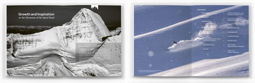 The High Route journal contents for Issue 2.