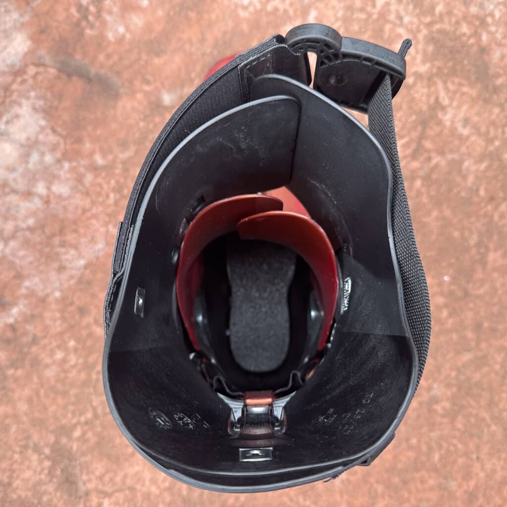 Looking down into the F1 RS (liner removed) with the overlap design shown.