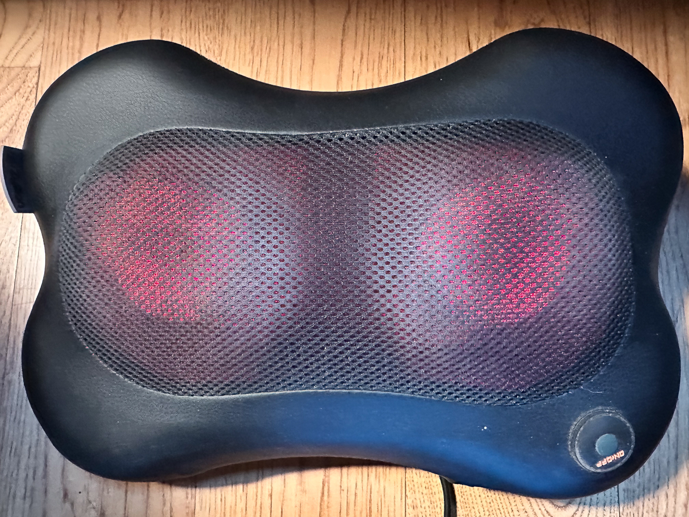Such a long name for chi restoration: Zyllion Shiatsu Back and Neck Massager with Heat—3D Electric Kneading Deep Tissue Massage Pillow for Muscle Pain Relief.