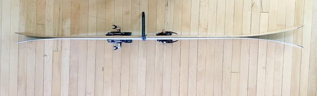 Camber closed out. Camber closed out. Fully flexed ski. 97cm of ski flat on snow.