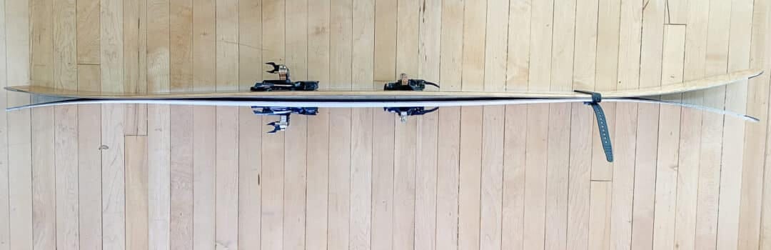 Un-flexed ski. 105cm camber length with max camber height of about 13mm.