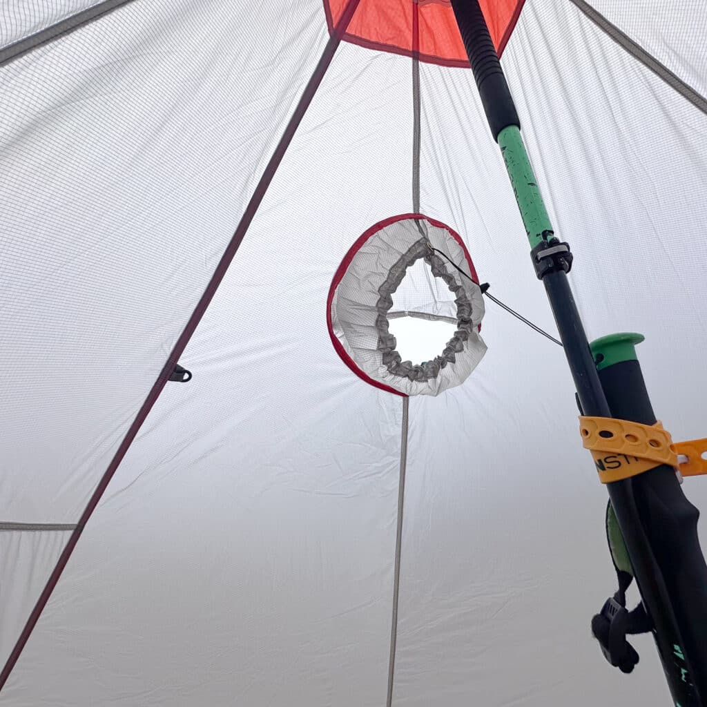 An upper thru-vent opened up.