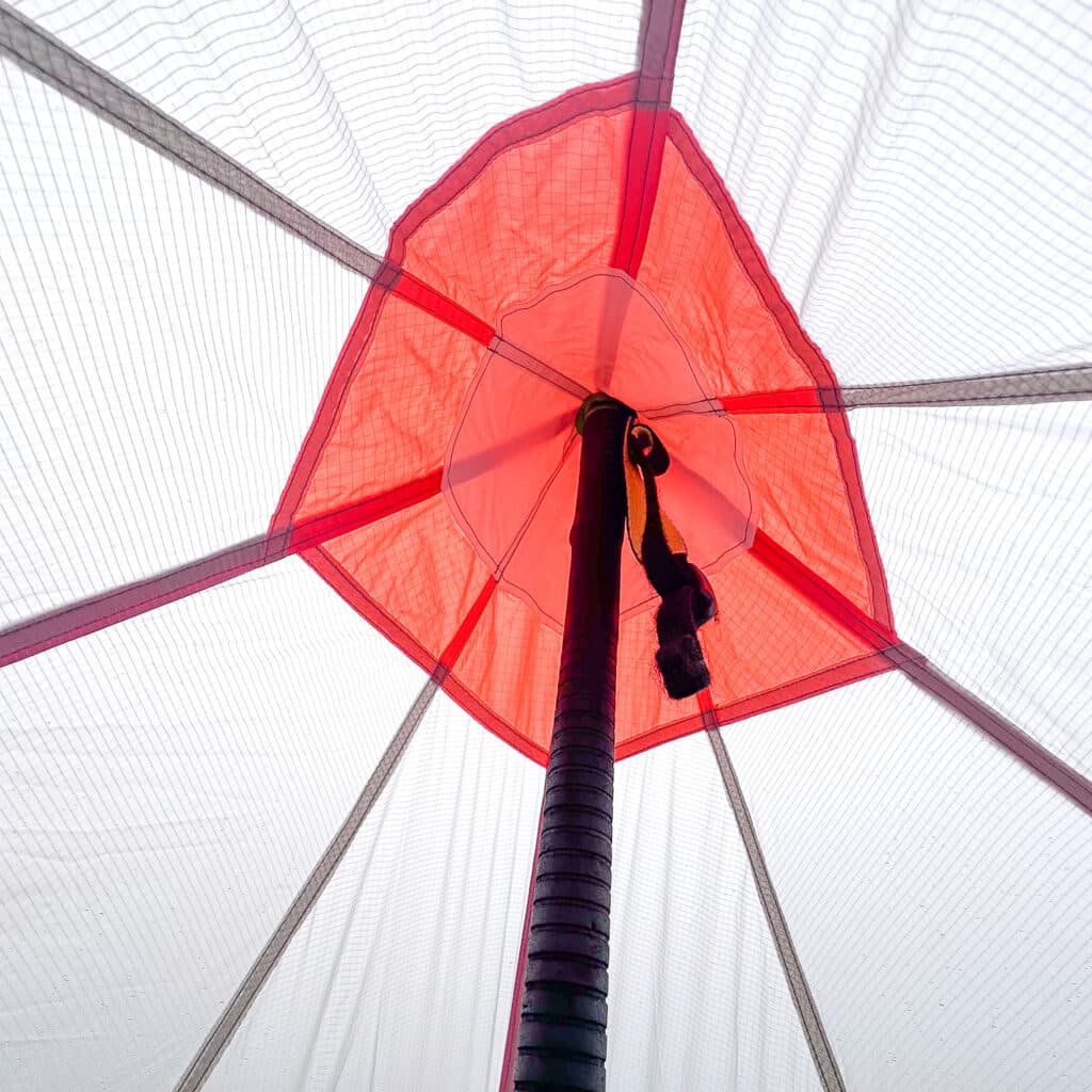 Lastly, the top cap, or tippy top of the pyramid, is reinforced with ALUULA Durlyte HH-155.