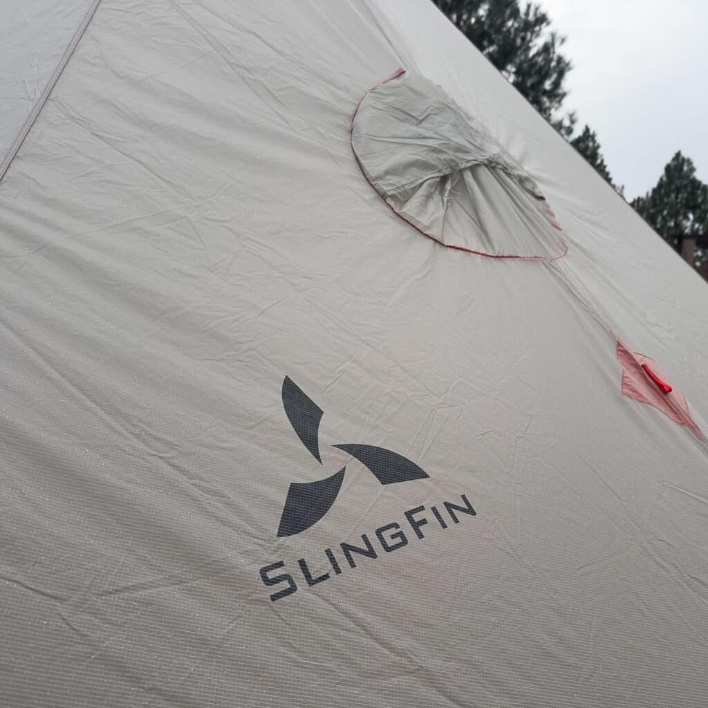 The large thru-vent (seen from the exterior) is drawn shut.