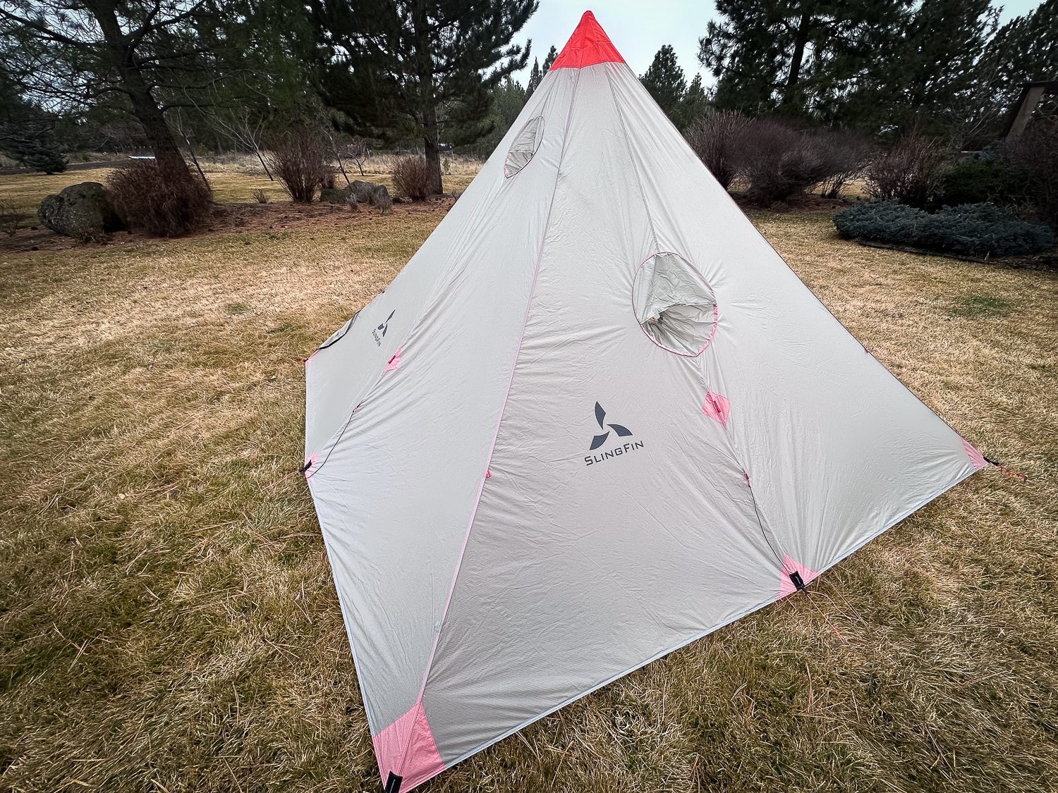 SlingFin’s Cinder Cone 4P Pyramid Tent.