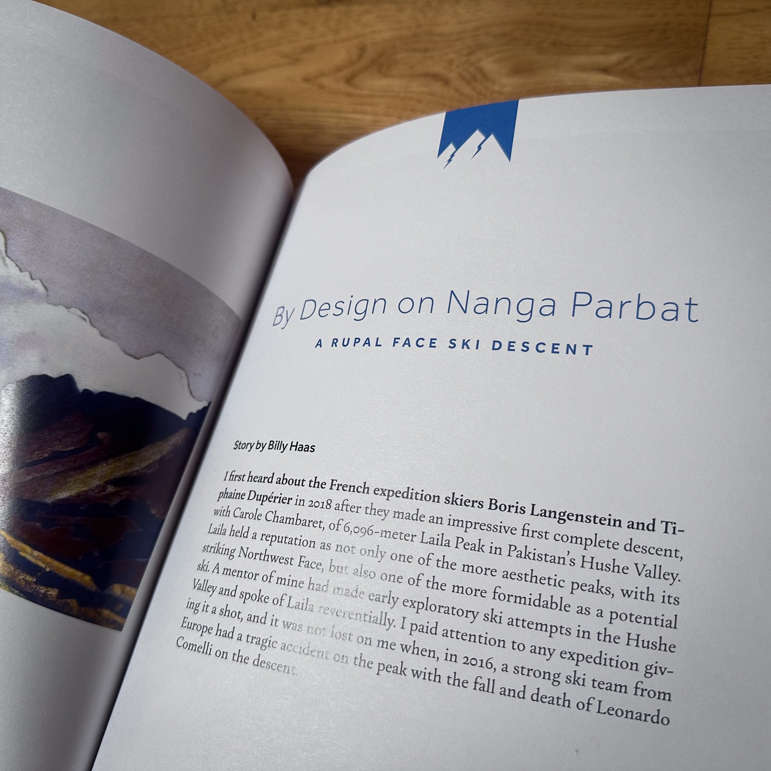 The opening spread of “By Design on Nanga Parbat” appears only in print.