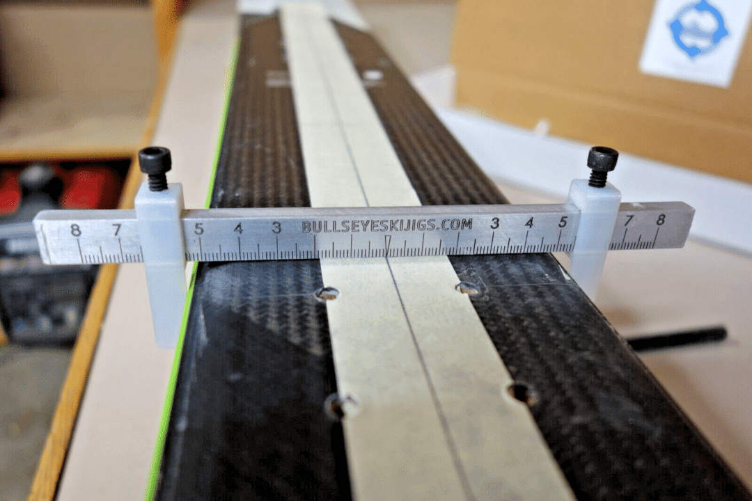 The Bullseye Ski Jig center-line tool. 
