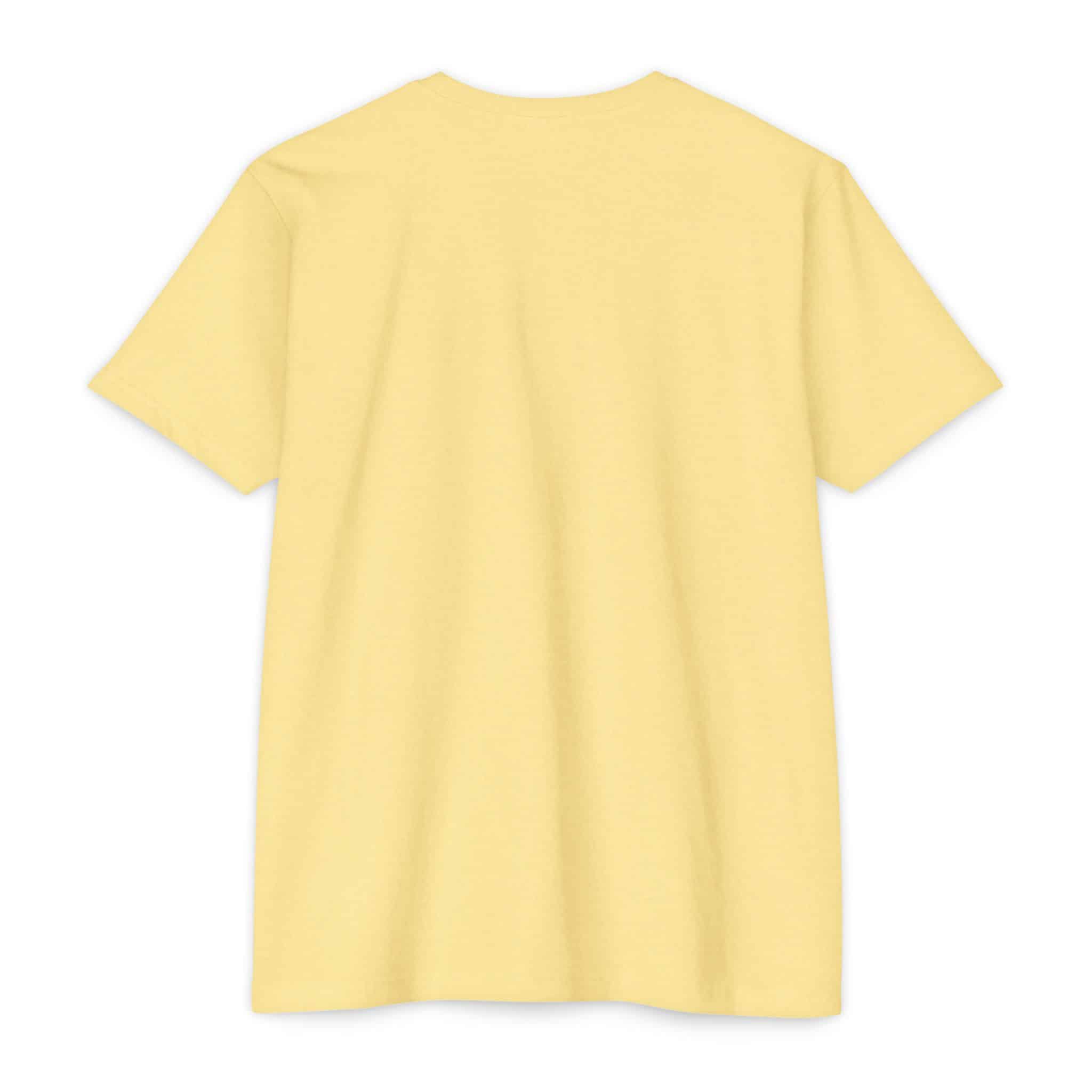 Blue-Black Logo: Light Blue Heather or Banana Cream Unisex THR T-shirt. - Image 3