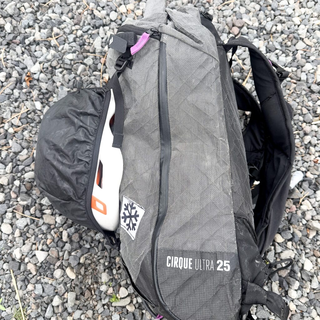 The pack is filled with a supply of goods for a day of touring.