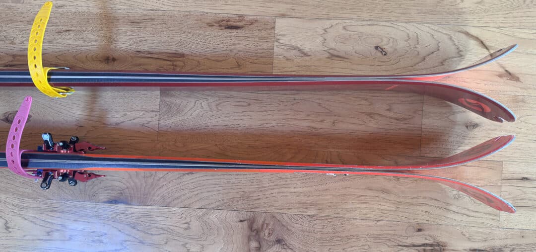 Camber closed to illustrate tip rocker. ZG 96 (top) and ZG 95 (bottom).