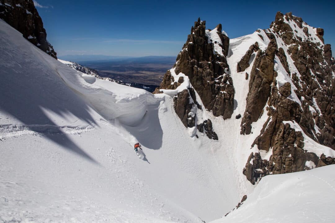 Vince Anderson on the descent. Photo: Vince Anderson collection. 