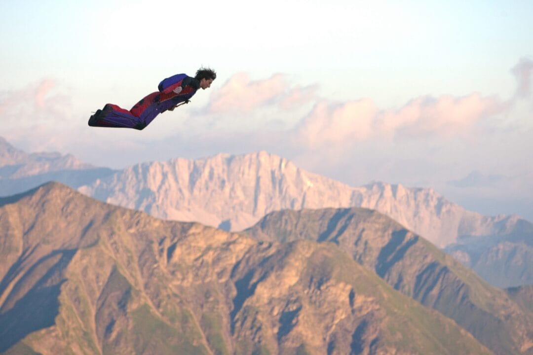 Dean Potter takes the leap. Photo: HBO/The Dark Wizard