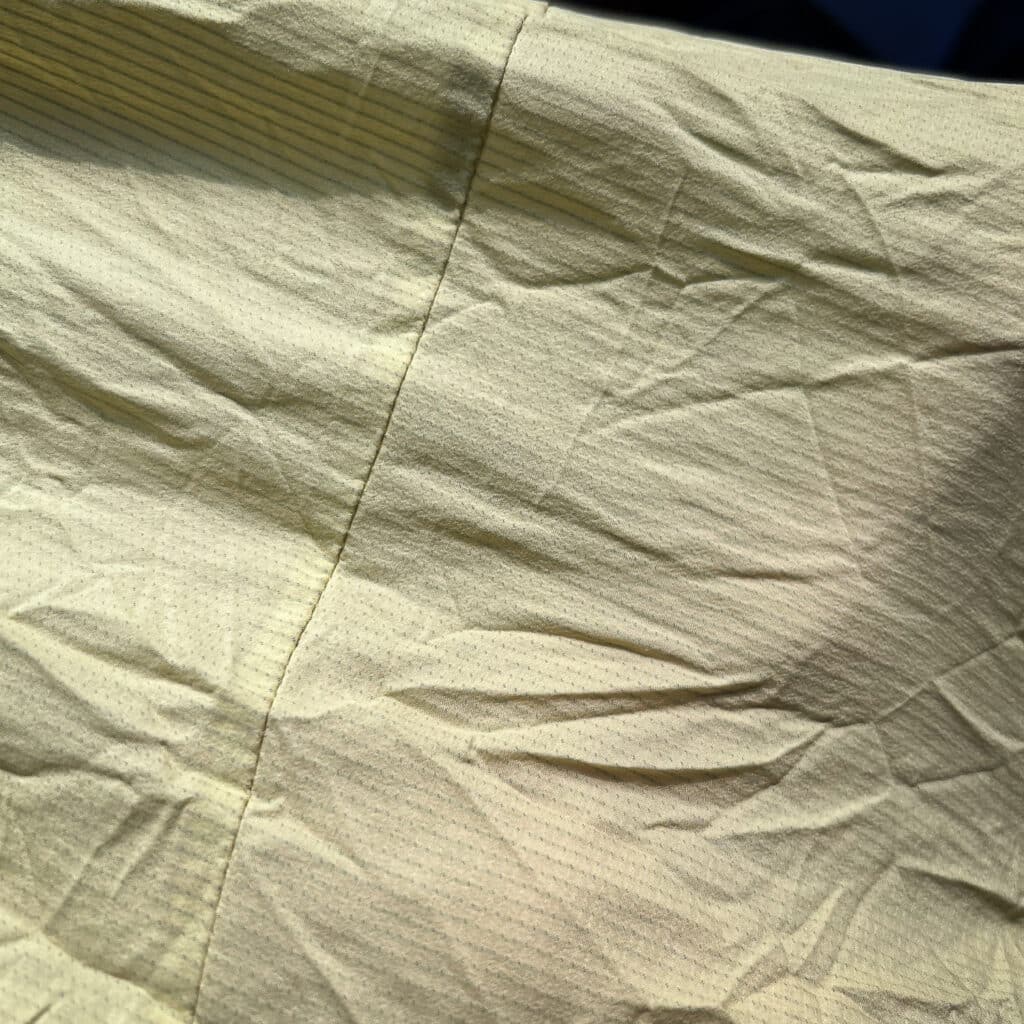 A close-up of the Patagonia Houdini Air face fabric.