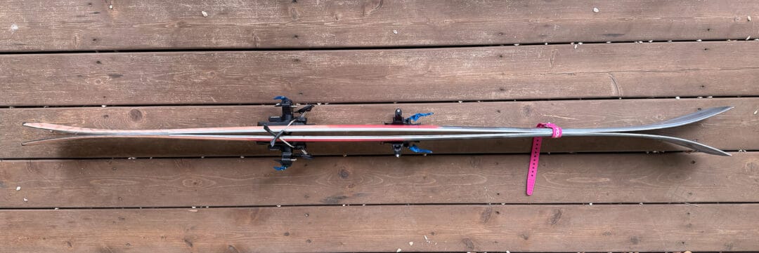 Atomic Backland 108W in profile—mounted with ATK Crest 10 bindings.