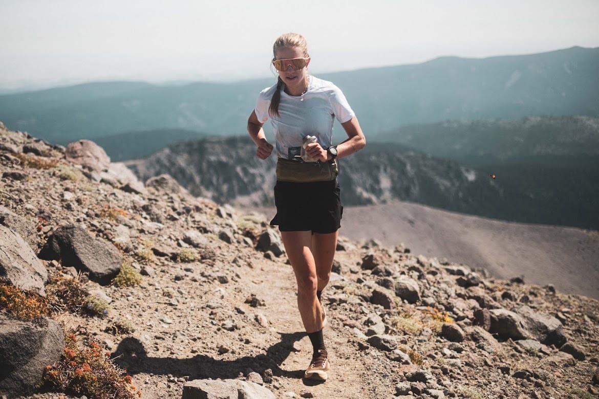 Sarah Burke running in the hills. Photo: Sarah Burke Collection