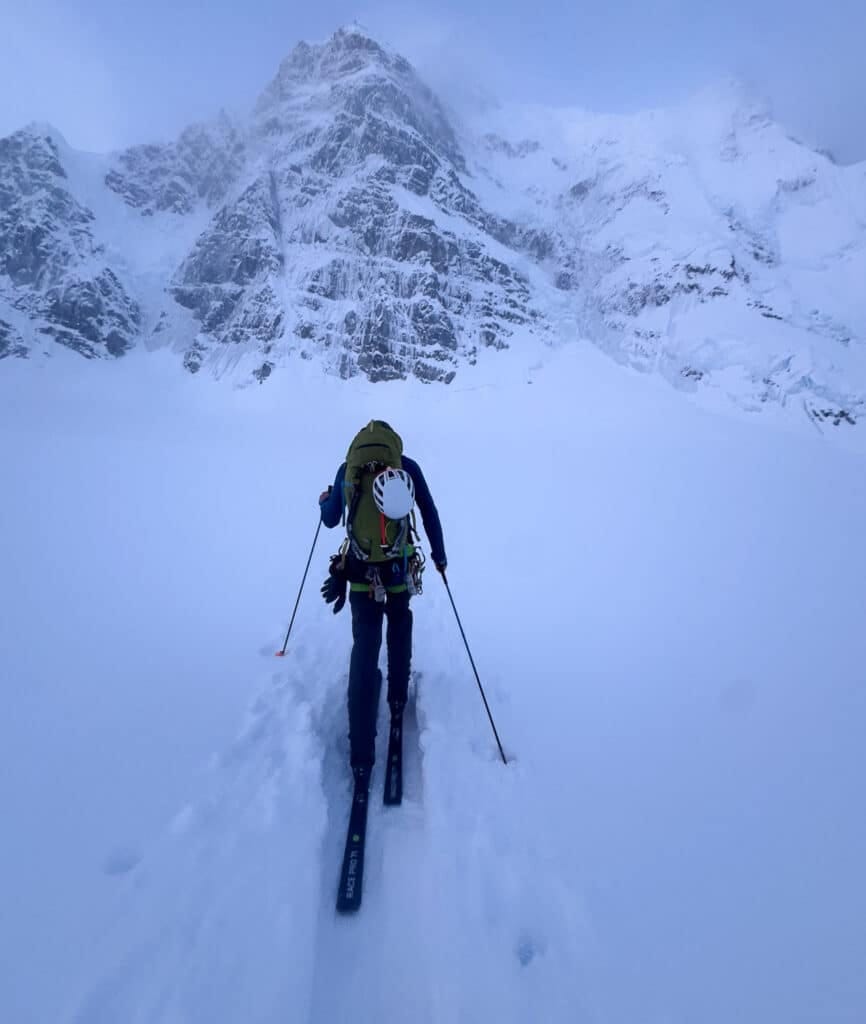 The alpine climb commute. Photo: Aidan Whitelaw. 